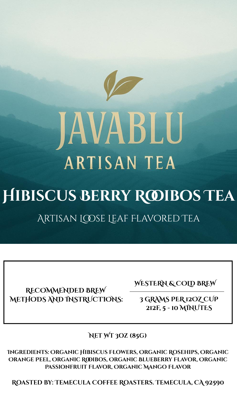 Hibiscus Berry Rooibos Tea (Caffeine Free)